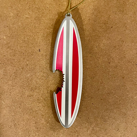 Shark Bite Surfboard Ornament