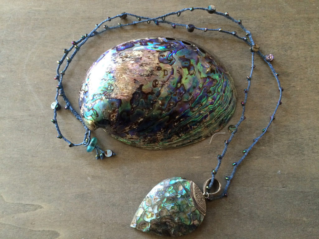 Abalone Paua Shell Necklace Collar - Etsy