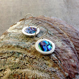 Abalone Coin Earrings