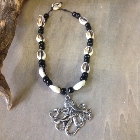 Octopus Cowrie Shell Necklace