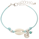 Cowrie Seashell Charm Bracelet