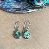 Abalone Peti Point Tear Drop Earrings