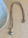 MOP Turtle Seed Bead Necklace