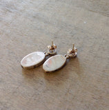 Abalone Stud Drop Earrings