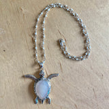 Sea Turtle Pearl Chain Necklace