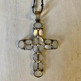 MOP Cross Onyx Necklace
