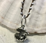 Open Clam Charm Necklace