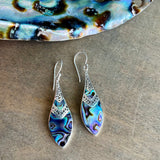 Abalone Dragonfly Wing Earrings