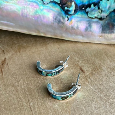 Half Shell Hoop Earrings