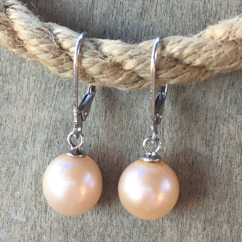 Pink Pearl Earrings