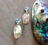 Abalone Stud Drop Earrings