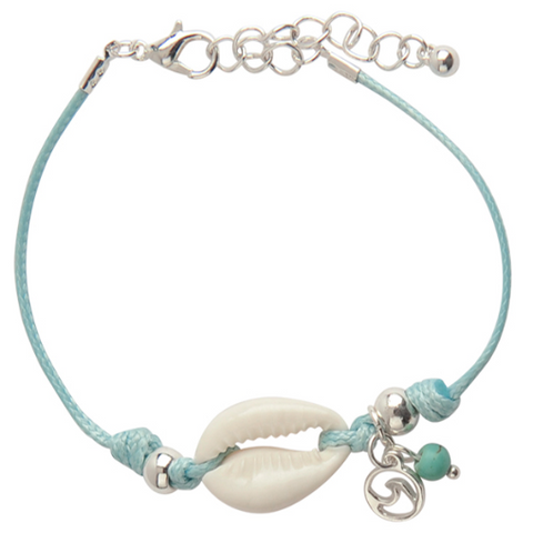 Cowrie Wave Charm Bracelet