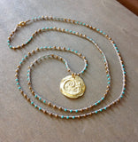 Gold Mermaid Pendant Necklace