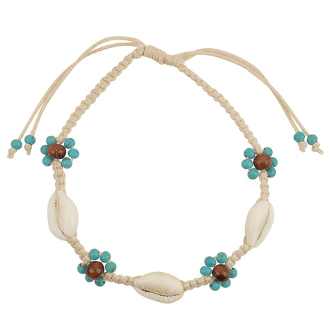 Cowrie Flower Anklet