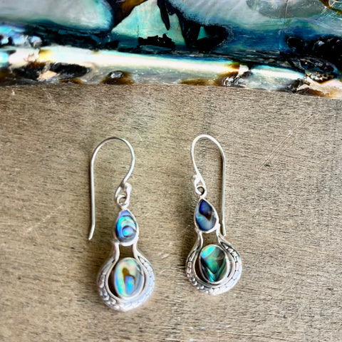 Rain Drop Abalone Earrings