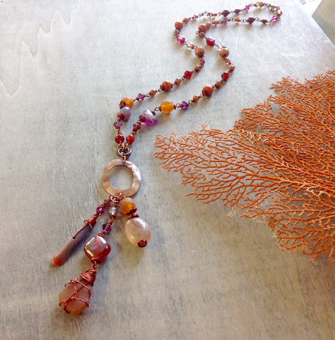 Sea Urchin Sea Glass Necklace