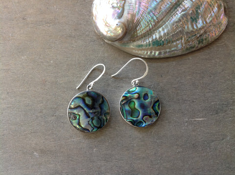 Round Abalone Earrings