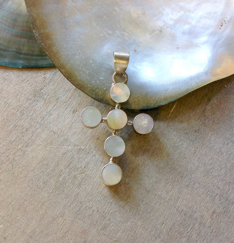 Mother of Pearl Cross Pendant