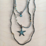 Patina Shell and Starfish Necklace
