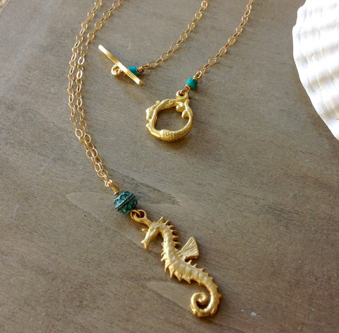 Seahorse Gold Necklace