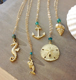 Matte Gold Sealife Necklaces