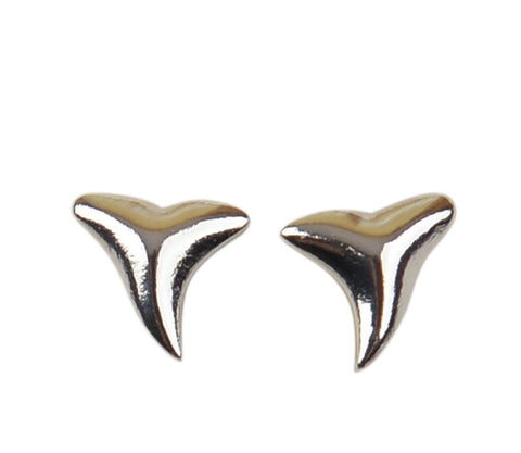 Shark Tooth Metal Stud Earrings