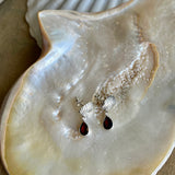 Seashell Gemstone Stud Earrings