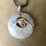 Dolphin MOP Circle Necklace