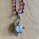 MOP Turtle Seed Bead Necklace