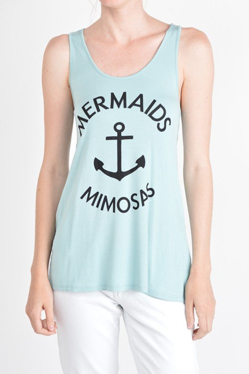 mermaid mimosas tank top