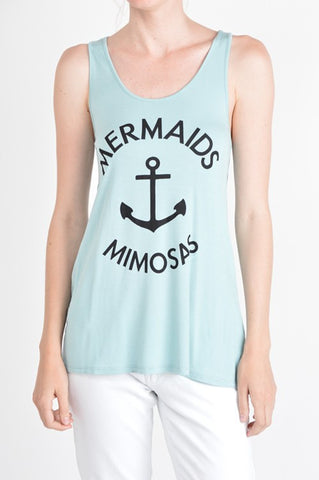 Mermaids Mimosas Tank Top