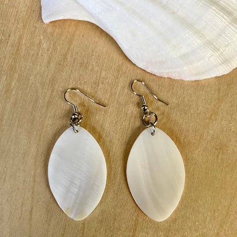 Clam Shell Leaf Earrings