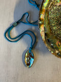 Abalone Leather Necklace
