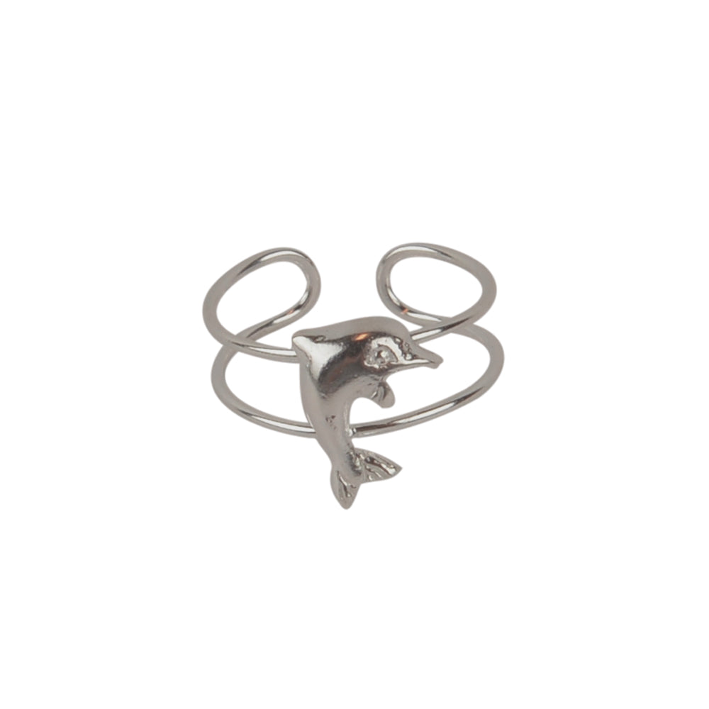 Sterling Dolphin Toe Ring