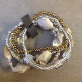 Shell Bead Multi Strand Bracelet