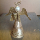 Musical Capiz Angel Ornament