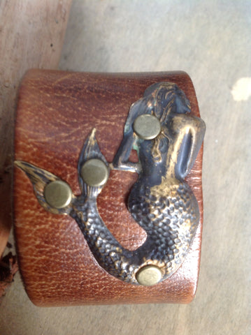 Mermaid Leather Cuff