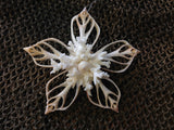 Snowflake Coral Heart Ornament