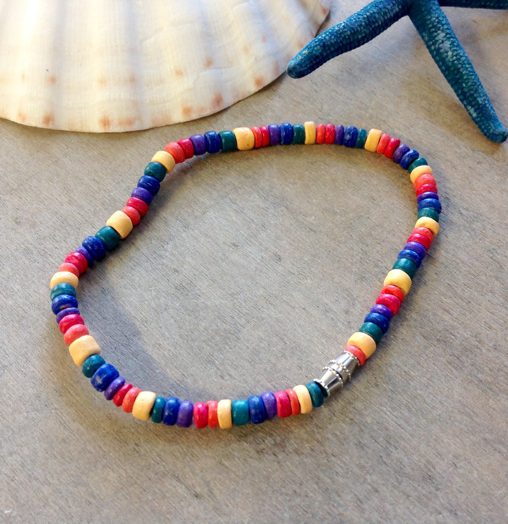 Simple Rasta Anklet Rasta Coconut Shell Anklet – Sea Things Ventura