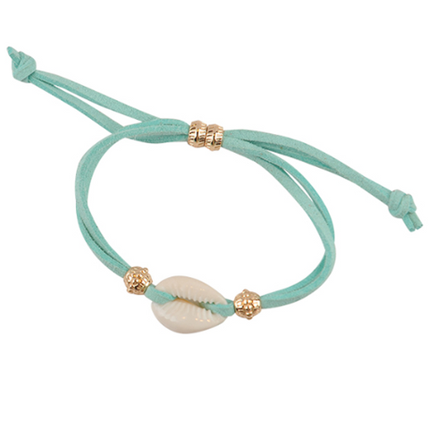 Suede Cowrie Bracelet