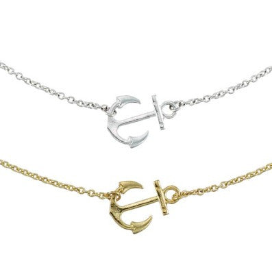 Sideways Anchor Necklace