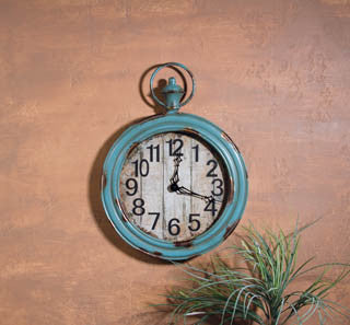 Weathered Blue Clock