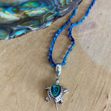 Abalone Turtle Seed Bead Necklace