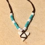 Shark Tooth Pastel Bead Necklace