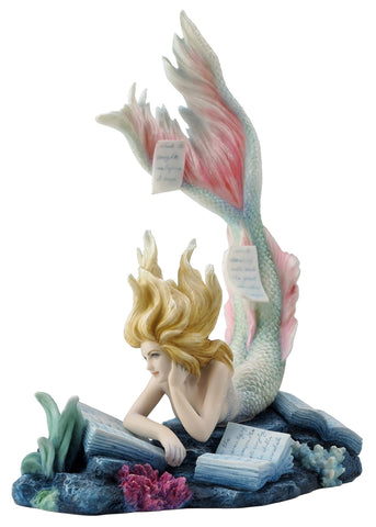 Mermaid Reading Statue