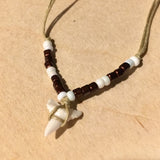 Shark Tooth Pastel Bead Necklace